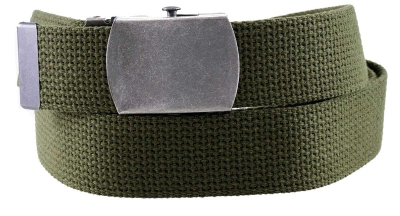 Thomas Bates Cargo Cotton Military Web Belt (Olive) - Image 1